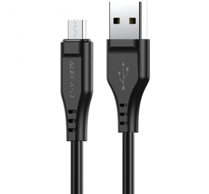 Acefast Дата кабель USB 2.0 AM to Micro 5P 1.2m 2.4A TPE C3-09 black Acefast (6974316280880)