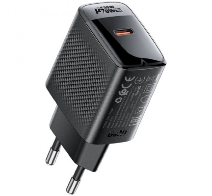 Acefast Зарядний пристрій Acefast A102 USB-C PD30W GaN Black (6974316283287)