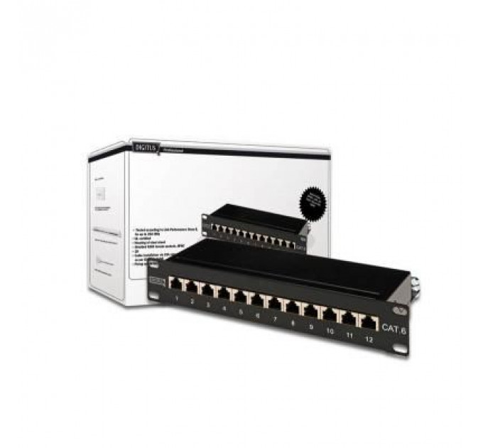 Патч-панель Digitus 10" 1U 12 портов cat.6 STP в сборе (DN-91612S)