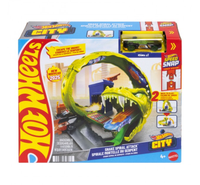 Hot Wheels Автотрек Hot Wheels City Спіральна атака Змії (JBM63)