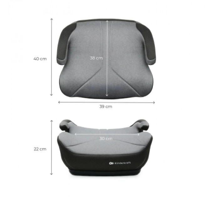 Kinderkraft Автокрісло Kinderkraft i-Boost 2 бустер Grey (KCIBOO02GRY0000) (5902533929160)