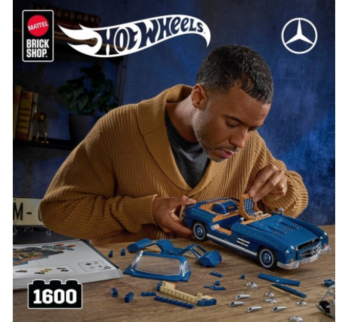 Hot Wheels Конструктор Hot Wheels Brick Shop Mercedes-Benz 300 SL 1600 деталей (HWW25)