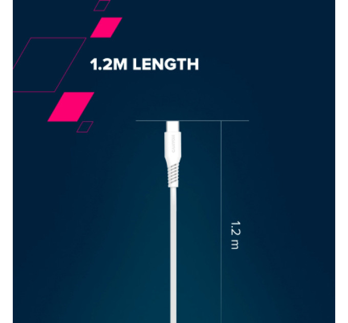 Canyon Дата кабель USB-C to USB-C 2.0m CC100SC 100W 2m White Canyon (CNS-CC100SC20W)