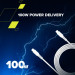 Canyon Дата кабель USB-C to USB-C 2.0m CC100SC 100W 2m White Canyon (CNS-CC100SC20W)