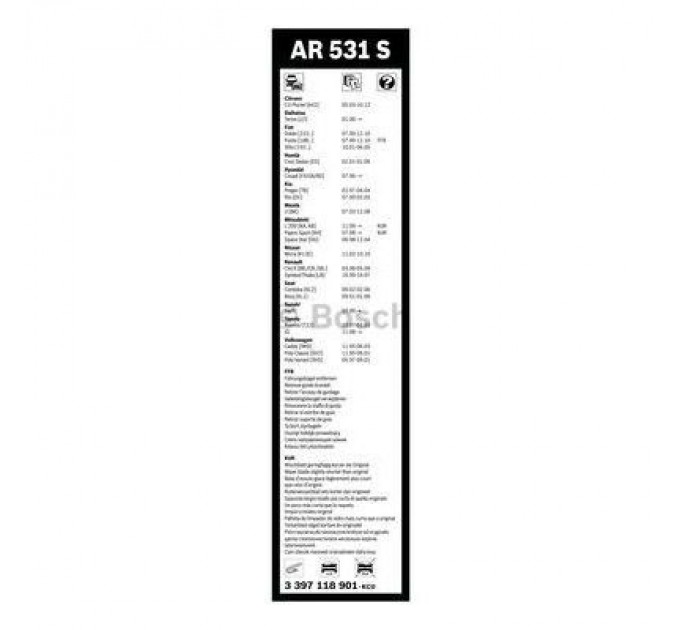 Bosch Щітка склоочисника Bosch 3 397 118 901