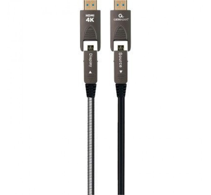 Кабель мультимедійний HDMI to HDMI A/D to A/D 10.0m V.2.0 4K 60Hz Optic (AOC) Cablexpert (CCAP-HDMIDD-AOC-10M)