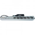 Силовий блок Conteg 19" 1U 6xSchuko, фільтр ВЧ, з кабелем 3м (DP-RP-06-SCHUPH)