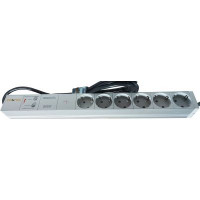 Силовий блок Conteg 19" 1U 6xSchuko, фільтр ВЧ, з кабелем 3м (DP-RP-06-SCHUPH)
