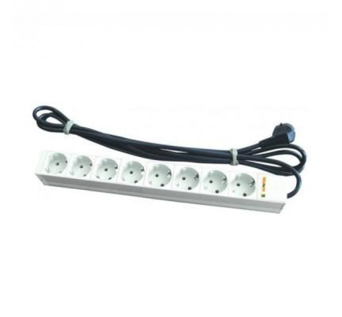 Силовий блок Conteg 19" 1U 8xSchuko, с выключателем, с кабелем (DP-RP-08SCHUS)
