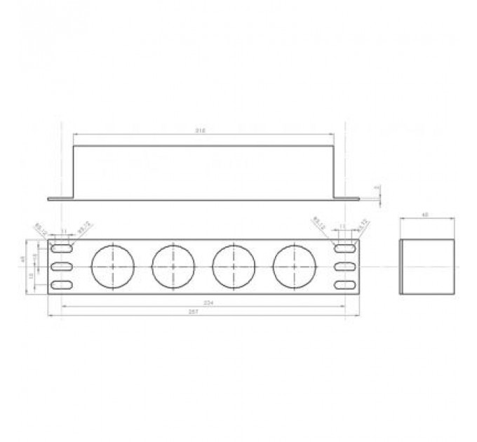 Силовий блок 10" 1U, 230V 4*schuko, 16A, 1.8м Kingda (KD-GER(16)N1004WPSBFE)