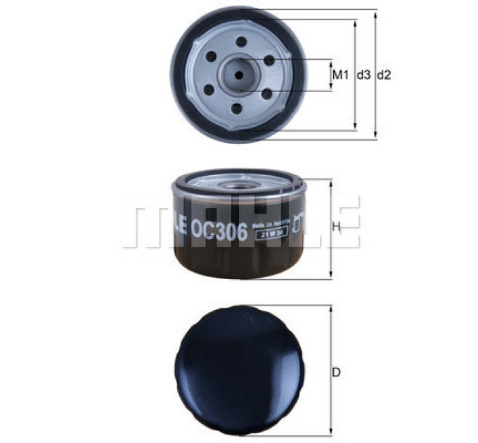 Mahle Фільтр масляний Mahle OC306