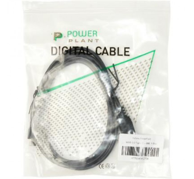 PowerPlant Дата кабель USB 3.0 Type-C to BM 1.5m PowerPlant (KD00AS1275)