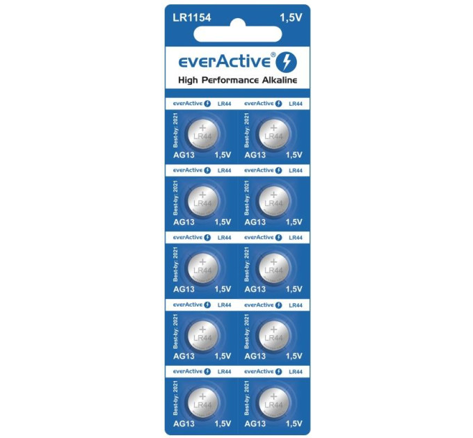 everActive Батарейка everActive LR44 BL 10шт
