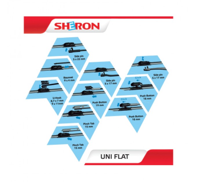Sheron Щітка склоочисника Sheron 500 мм Uni flat (000621)