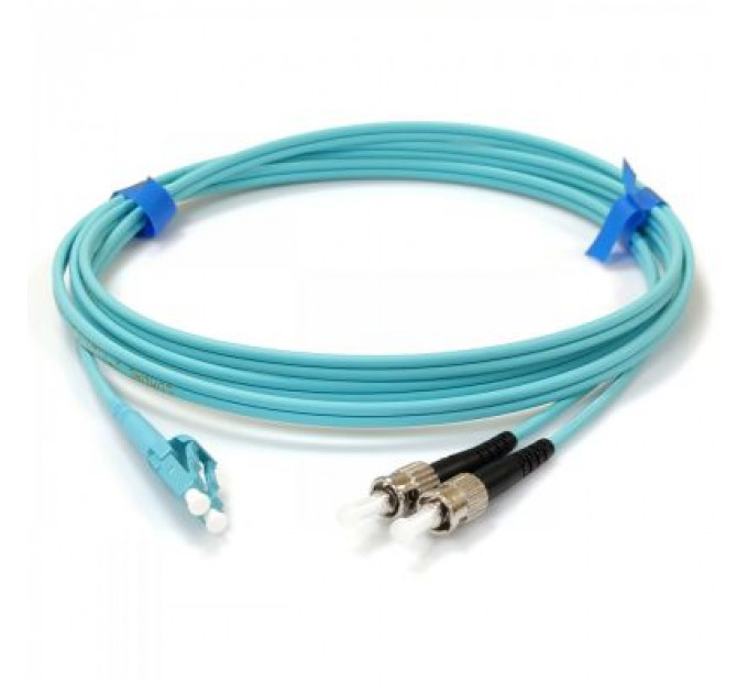 Оптичний патчкорд ST/UPC-LC/UPC MM(OM3) Duplex Slim 20м CMS (UPC-20STLC(MM)D(ON)S)