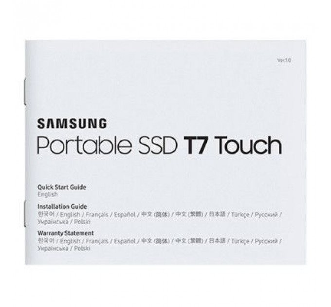 Накопичувач SSD USB 3.2 500GB T7 Touch Samsung (MU-PC500K/WW)