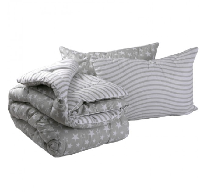 Руно Ковдра Руно набір ковдра 200х220 + 2 подушки 50х70 силіконові Star Plus (925.52Star_plus)