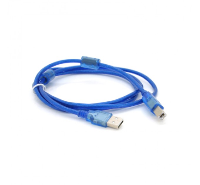 Voltronic Кабель для принтера USB 2.0 AM/BM 1.5m 2x ferrite transparent Voltronic (YT-AM/BM-1.5T)