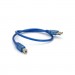 Ritar Кабель для принтера USB 2.0 AM/BM 0.5m blue Ritar (YT-AM/BM-0.5TBL)