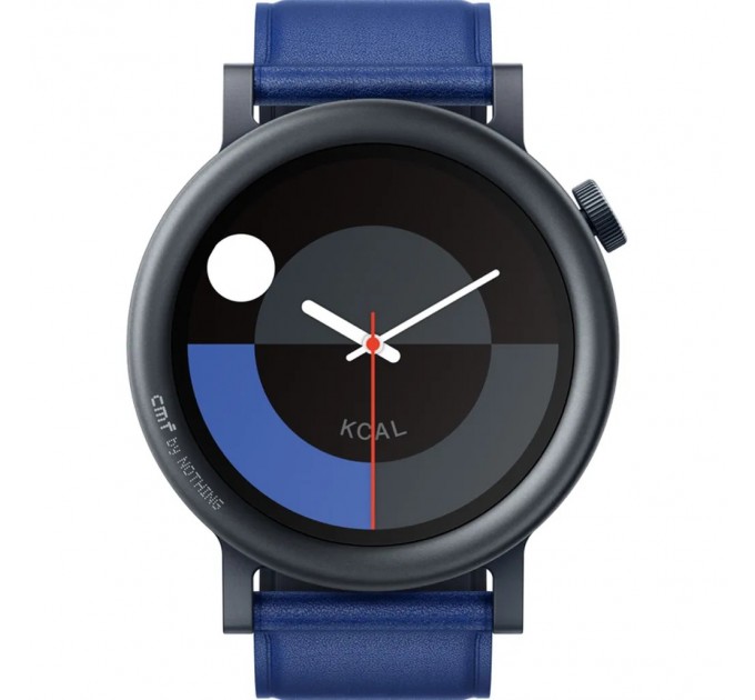 Nothing_ Смарт-годинник CMF by Nothing Watch Pro 2 Metal with Leather Strap D398 Blue (A10700016)_EU