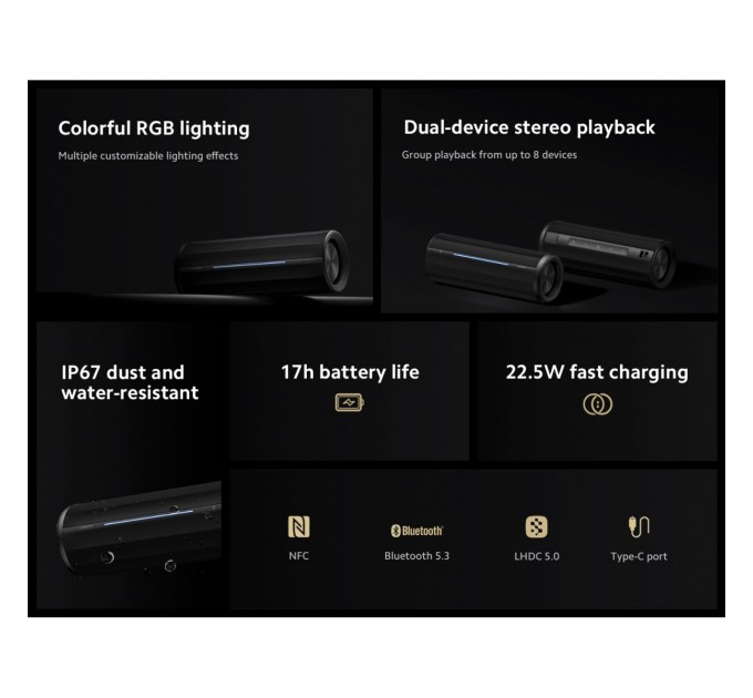 Xiaomi_ Акустична система Xiaomi Bluetooth Speaker Black (QBH4275GL)_EU