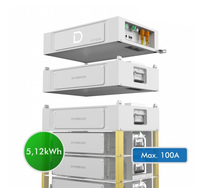 Dyness Акумуляторна батарея модульна Dyness Stack100 S51100 5.12KWH 51.2V 100AH (складова комплекту)