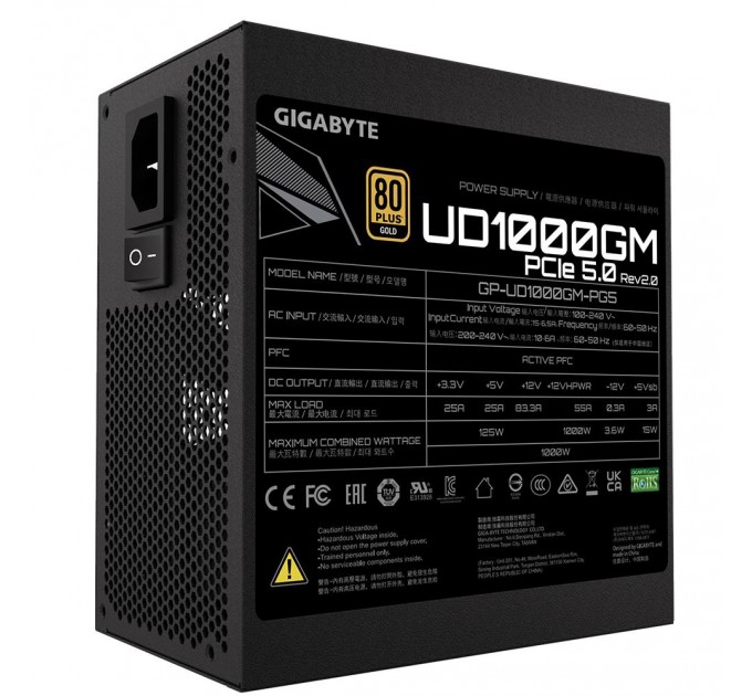 GIGABYTE Блок живлення ATX3.1 1000W GP-UD1000GM PG5 V2 GIGABYTE