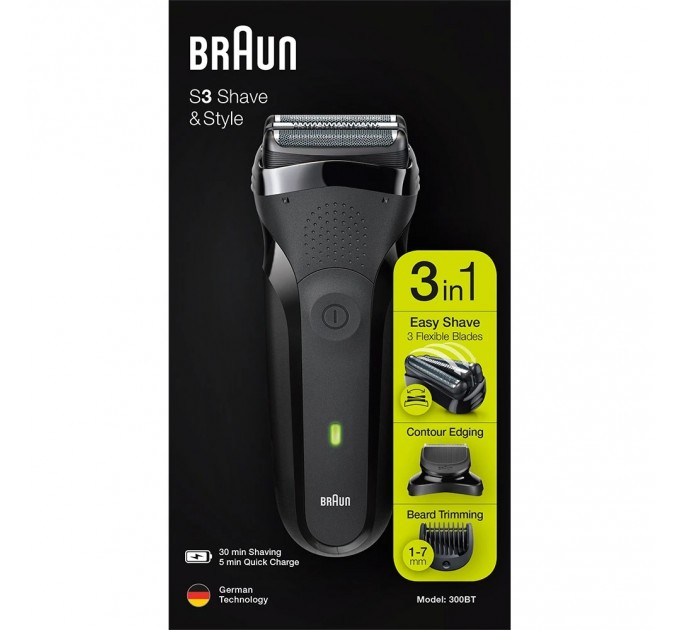 Braun Електробритва Braun Series 3 300BT Black/Black