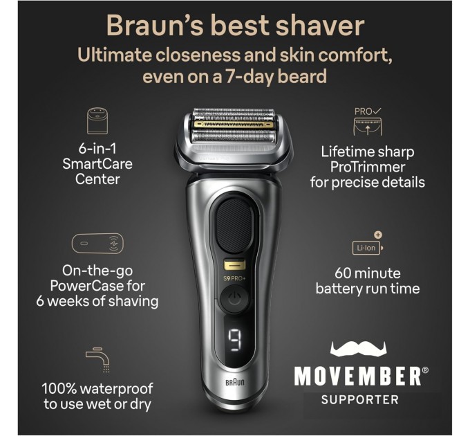 Braun Електробритва Braun Series 9 Pro+ 9577cc Wet&Dry