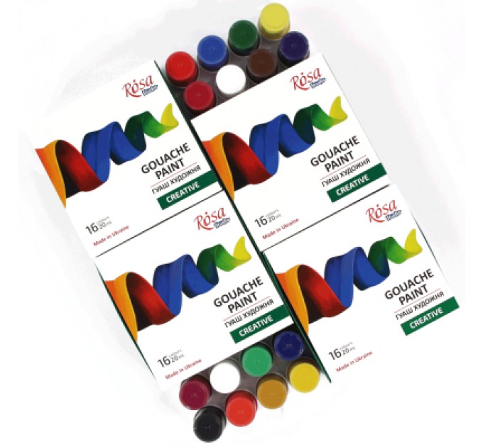 Rosa Гуашеві фарби Rosa Studio Creative 16*20 мл (4823098531609)