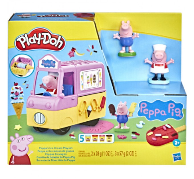 Hasbro Набір для творчості Hasbro Play-Doh Машинка з морозивом Свинки Пеппи (F3597)