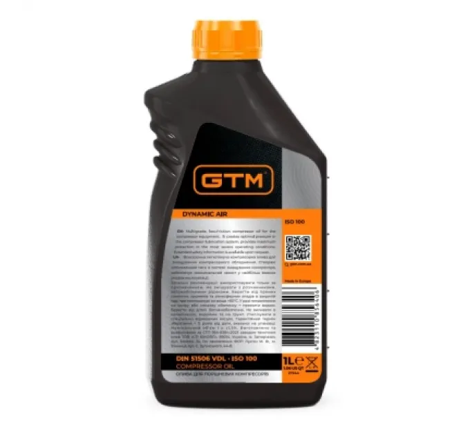 GTM Компресорна олива GTM 1л ISO 100 (Dynamic Air)
