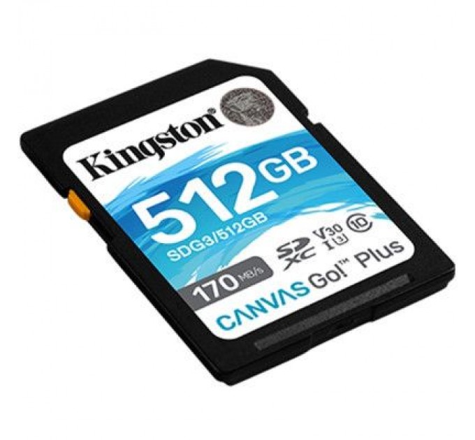 Kingston Карта пам'яті Kingston 512GB SDXC class 10 UHS-I U3 Canvas Go Plus (SDG3/512GB)