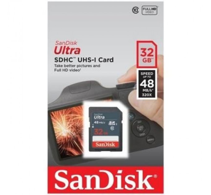 SanDisk Карта пам'яті SanDisk 32GB SDHC class 10 UHS-I Ultra Lite (SDSDUNR-032G-GN3IN)