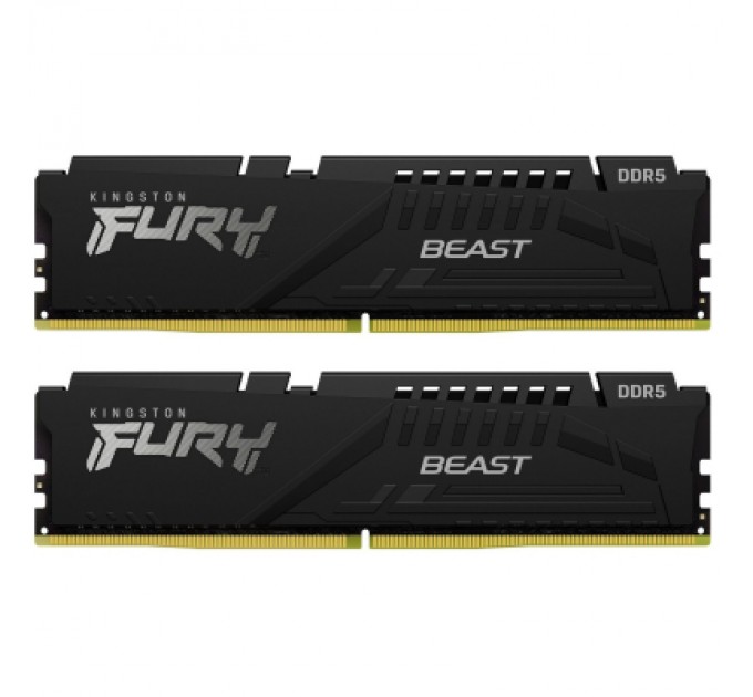 Kingston Fury (ex.HyperX) Модуль пам'яті для комп'ютера DDR5 64GB (2x32GB) 5600 MHz Beast EXPO Black Kingston Fury (ex.HyperX) (KF556C40BB2K2-64)