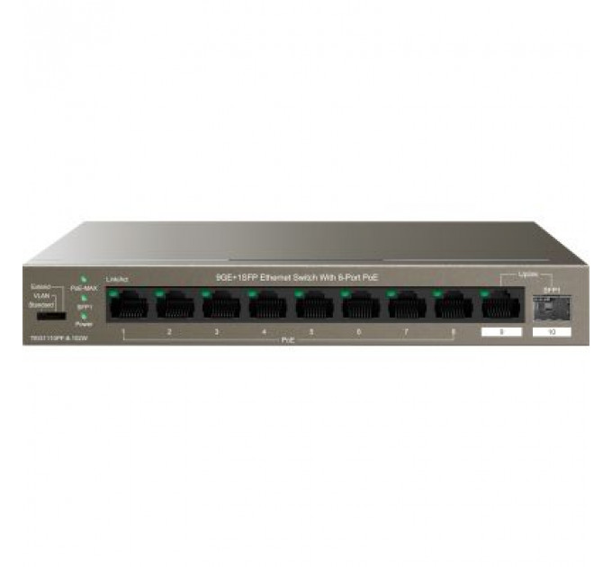 Комутатор мережевий Tenda TEG1110PF-8-102W