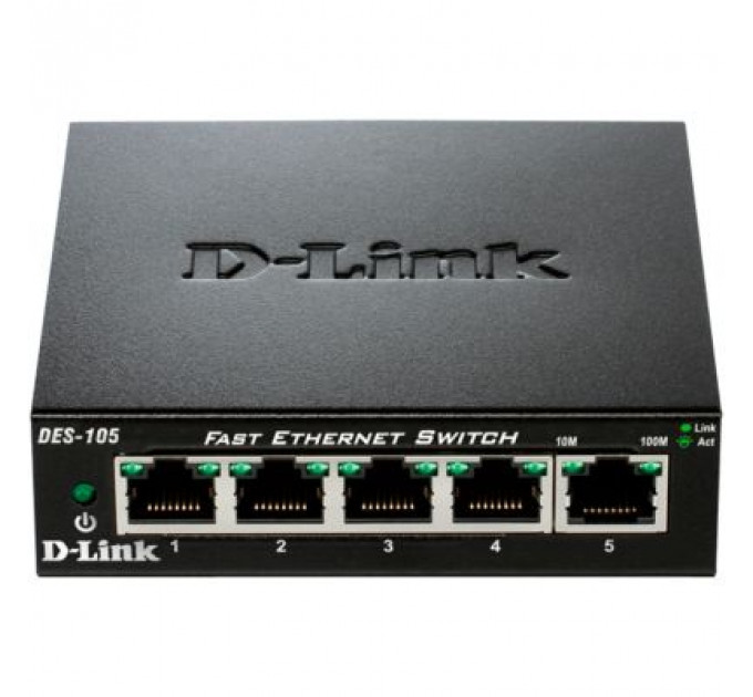 Комутатор мережевий D-Link DES-105