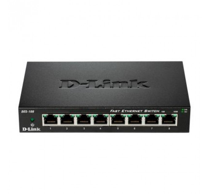 Комутатор мережевий D-Link DES-108