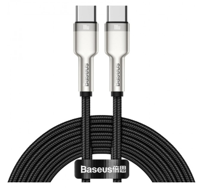 Baseus Дата кабель USB-C to USB-C 2.0m 100W metal black Baseus (CATJK-D01)