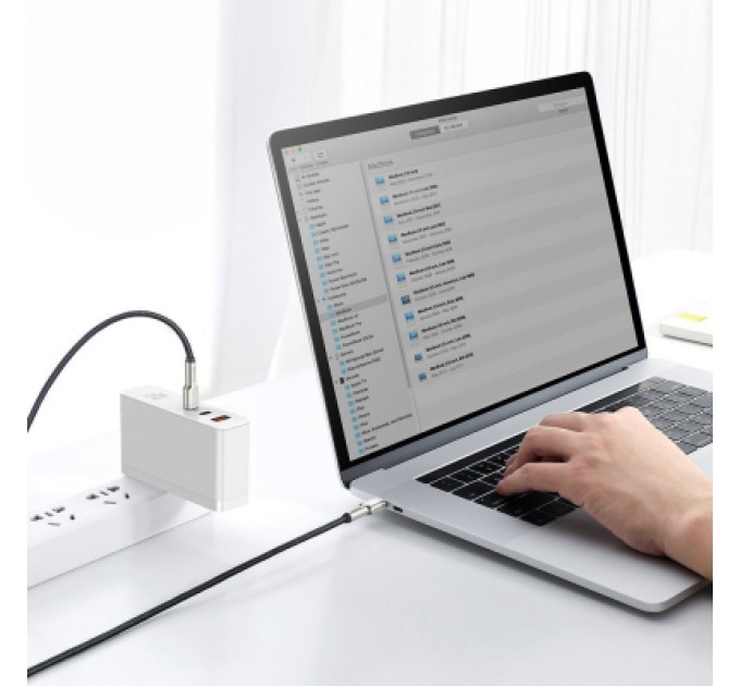Baseus Дата кабель USB-C to USB-C 2.0m 100W metal black Baseus (CATJK-D01)