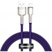Baseus Дата кабель USB 2.0 AM to Lightning 2.0m 2.4A metal purple Baseus (CALJK-B05)