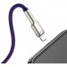 Baseus Дата кабель USB 2.0 AM to Lightning 2.0m 2.4A metal purple Baseus (CALJK-B05)