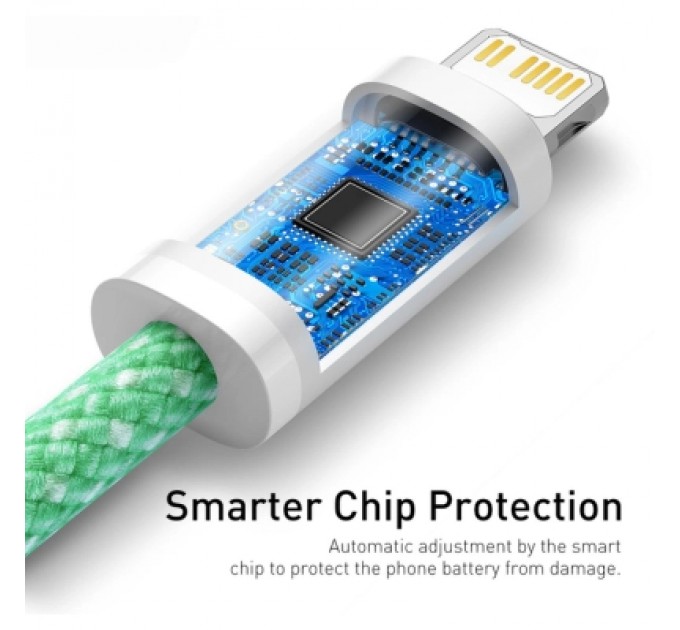 Baseus Дата кабель USB-C to Lightning 2.0m 20W green Baseus (CALD000106)