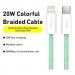 Baseus Дата кабель USB-C to Lightning 2.0m 20W green Baseus (CALD000106)