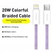 Baseus Дата кабель USB-C to Lightning 2.0m 20W purple Baseus (CALD000105)