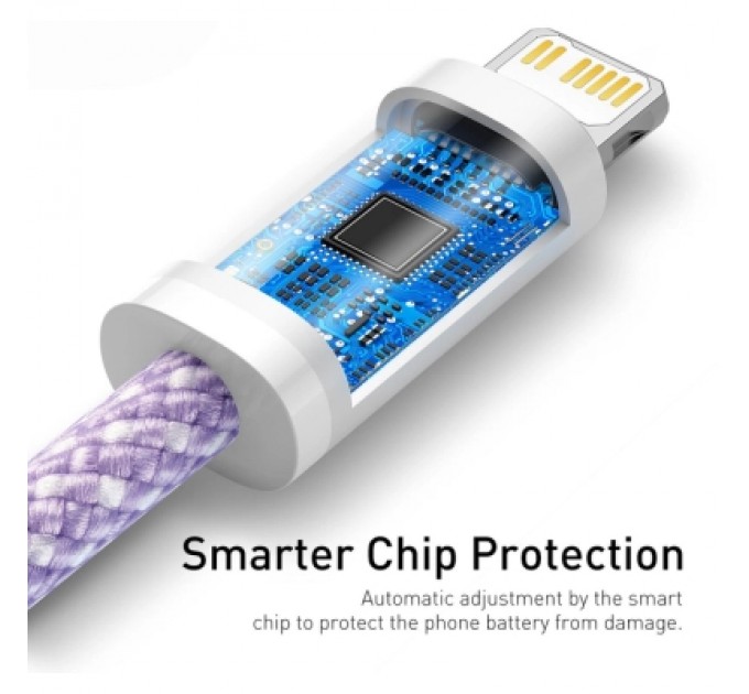Baseus Дата кабель USB-C to Lightning 2.0m 20W purple Baseus (CALD000105)