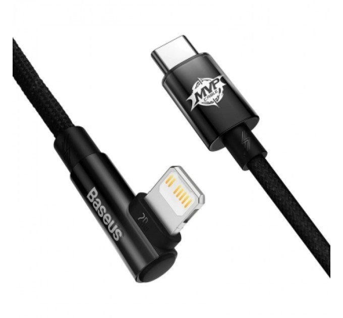 Baseus Дата кабель USB-C to Lightning 1.0m 20W 90° corner black Baseus (CAVP000201)
