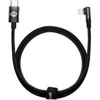 Дата кабель USB-C to Lightning 1.0m 20W 90° corner black Baseus (CAVP000201)