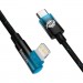Baseus Дата кабель USB-C to Lightning 1.0m 20W 90° corner black/blue Baseus (CAVP000221)