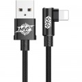 Baseus Дата кабель USB 2.0 AM to Lightning 2.0m 1.5A 90° corner black Baseus (CALMVP-A01)